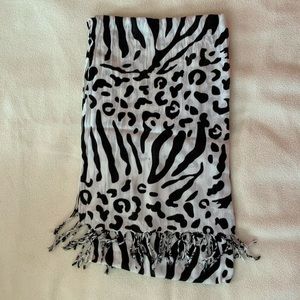 Zebra print fashion scarf